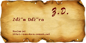 Zám Dóra névjegykártya